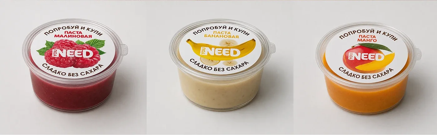 Кръгли етикети върху малки мостри